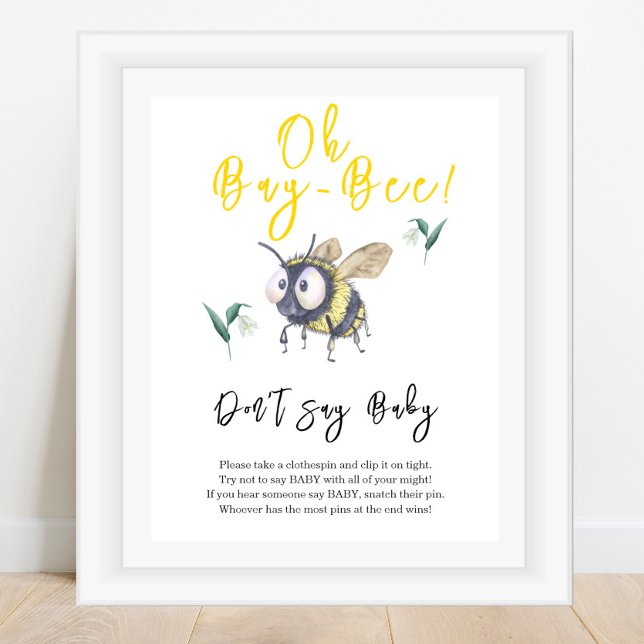 Affiche Bébé Abeille - Ne dites pas bébé (Créateur téléchargé)