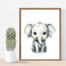 Bébé adorable Elephant Nursery print Jungle Thème
