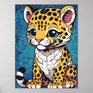 Affiche Bébé adorable Jaguar - Nature’s Fierce Beauty