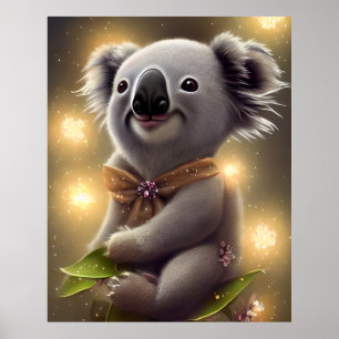 Affiche Bébé adorable souriant Ours Koala