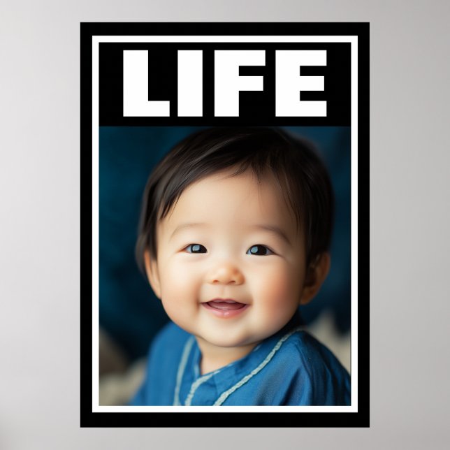 Affiche Bébé asiatique magnifique et pro-vie Bébé garçon s (Devant)