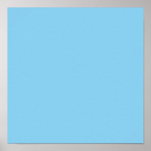 Affiche Bébé bleu (couleur solide)