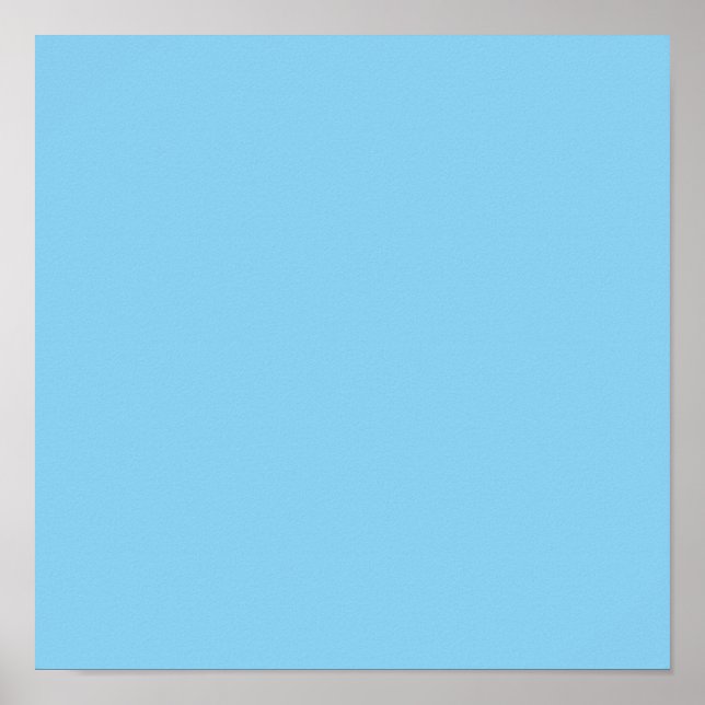 Affiche Bébé bleu (couleur solide) (Devant)