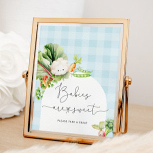 Affiche Bébé bleu cultivé localement Les bébés sont doux P