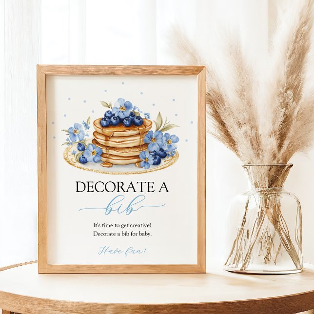 Affiche Bébé Blueberry Brunch Décorer un Bib Signal (Créateur téléchargé)