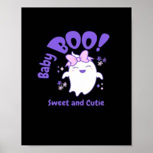 Affiche Bébé Boo ! Design Halloween Sweet Et Toddler