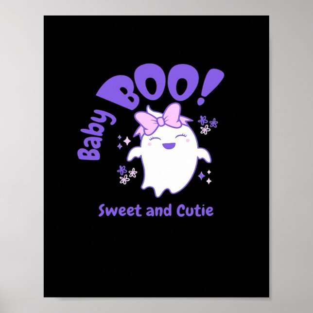 Affiche Bébé Boo ! Design Halloween Sweet Et Toddler (Devant)