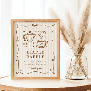 Affiche Bébé brasse Baby shower Déchets Jeu Raffle