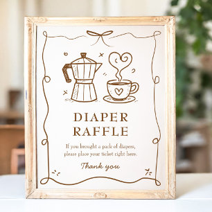 Affiche Bébé brasse Baby shower Déchets Jeu Raffle