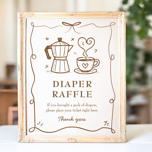 Affiche Bébé brasse Baby shower Déchets Jeu Raffle (Créateur téléchargé)