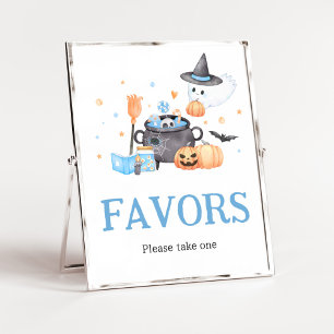 Affiche Bébé brasse Bleu Halloween Baby shower Faveurs