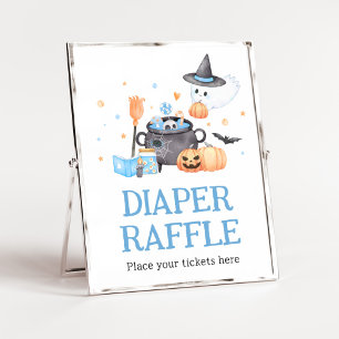 Affiche Bébé brasse Blue Halloween Raffle de couche