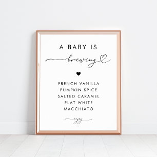 Affiche Bébé brasse Café Bar Baby shower Panneau