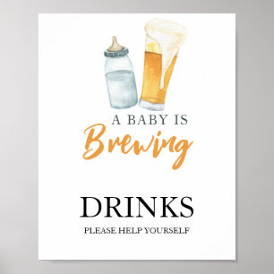 Affiche Bébé brasse de la bière Boissons