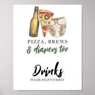 Affiche Bébé brasse de la bière Boissons