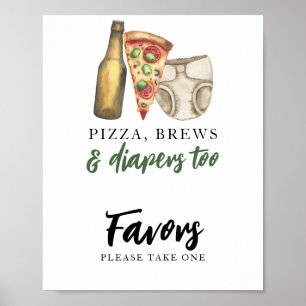 Affiche Bébé brasse de la bière Favors