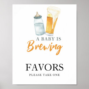 Affiche Bébé brasse de la bière Favors
