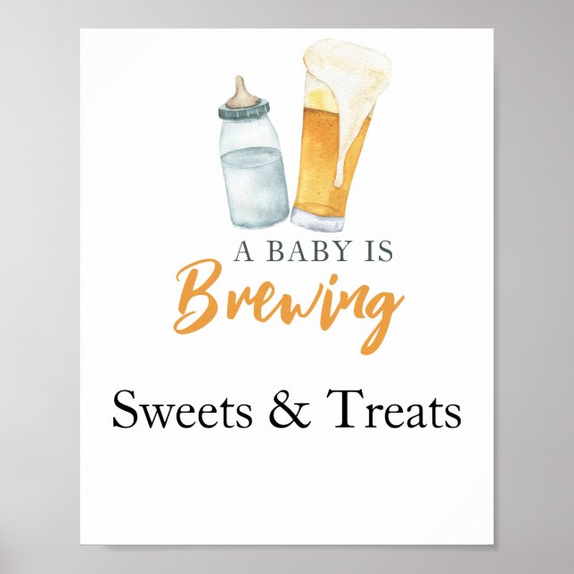 Affiche Bébé brasse des douceurs et des friandises pour la (Devant)