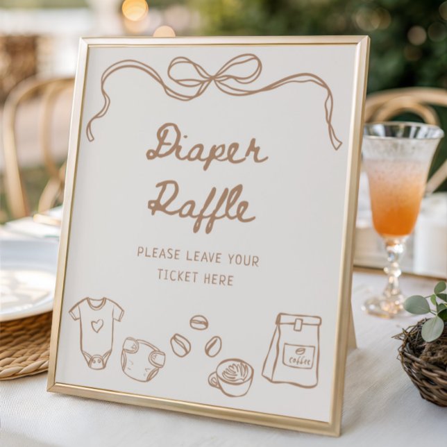 Affiche Bébé brasse la main traînée de la couche Raffle (Créateur téléchargé)