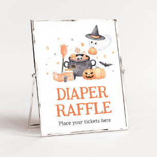 Affiche Bébé brasse Orange Halloween Raffle de couche