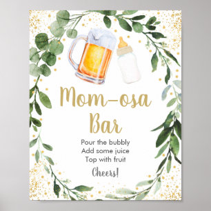 Affiche Bébé brasse verdure Mimosa Bar Signal