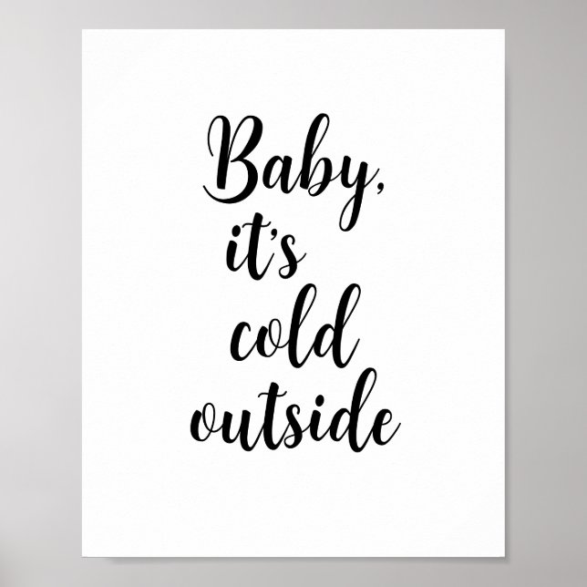 Affiche Bébé c’est froid dehors Noël (Devant)