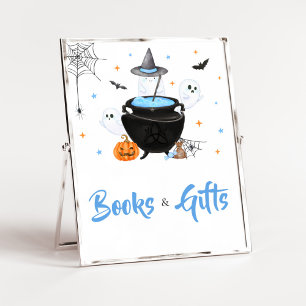 Affiche Bébé d'Halloween bleu brasse livres et cadeaux