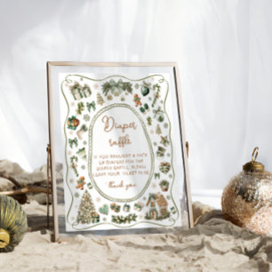 Affiche Bébé d'hiver C'est froid à l'extérieur du chapeau 