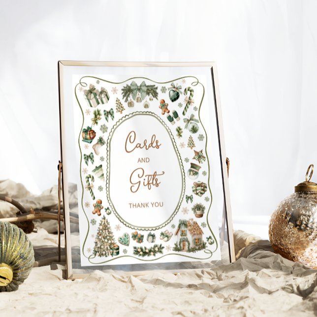 Affiche Bébé d'hiver Il fait froid Cartes et Cadeaux extér (Créateur téléchargé)