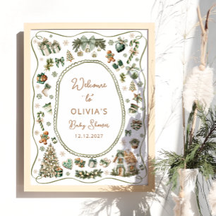 Affiche Bébé d'hiver Il fait froid dehors Baby shower Bien