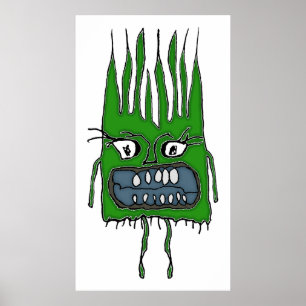 Affiche Bébé en colère Vampire drôle dessin effrayant