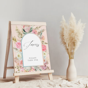 Affiche Bébé En Fleur Baby shower Floral Bohème Favoriser
