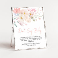 Bébé en Fleur Blush Rose Floral Ne pas dire Bébé