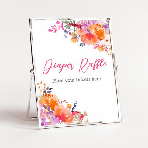 Affiche Bébé en fleur brillant jachère florale Raffle