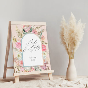 Affiche Bébé En Fleur Cartes Baby showers Bohème Symbole C
