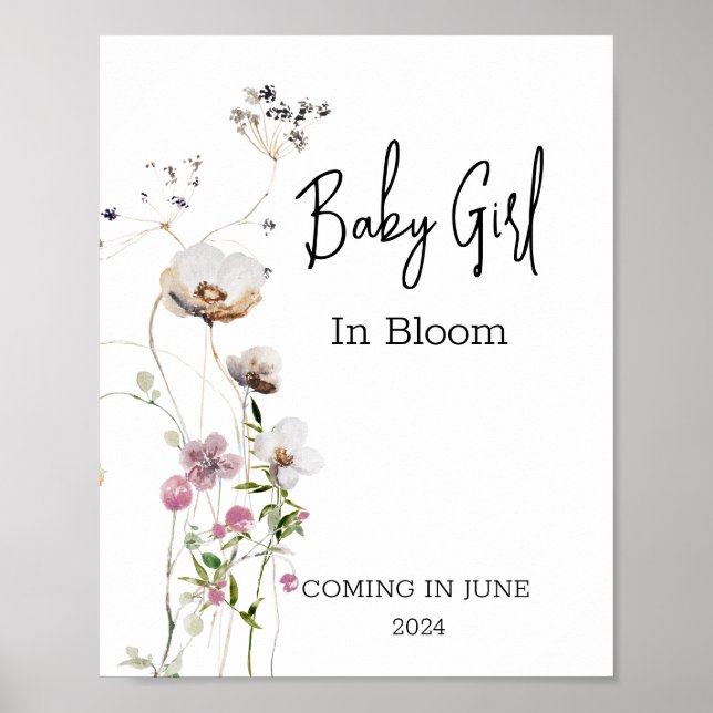 Affiche Bébé en Fleur Fleur Fleur Fleur Fleur Fleur Fleur  (Devant)