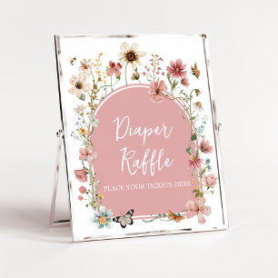 Affiche Bébé en fleur Fleur sauvage Déchets Raffle