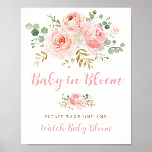 Affiche Bébé en fleur Signal, Fleur Favor Signer (Devant)