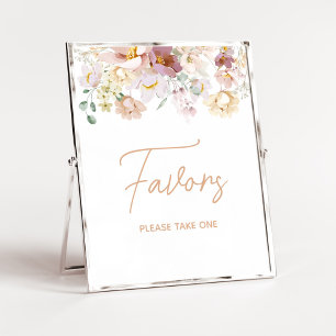 Affiche Bébé en fleurs Baby shower Faveurs