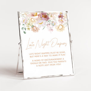 Affiche Bébé en floraison Florals couche tard dans la nuit