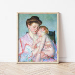 Affiche Bébé endormi | Mary Cassatt<br><div class="desc">Sleepy Baby (1910) de l'impressionniste américaine Mary Cassatt. L'oeuvre originale est un portrait pastel d'une mère tenant son bébé endormi. Utilisez les outils de conception pour ajouter du texte personnalisé ou personnaliser l'image.</div>