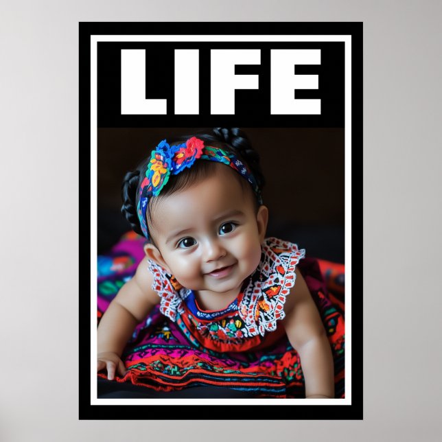 Affiche Bébé Espagnol Magnifique Bébé Fille Anti-Avortemen (Devant)