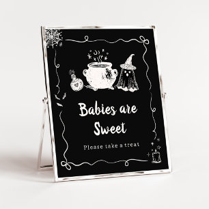 Affiche Bébé est en route pour Halloween Bébés sont doux S