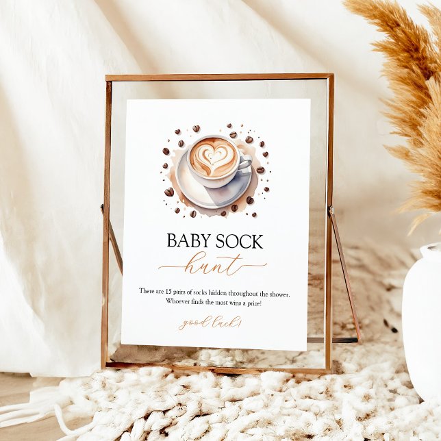 Affiche Bébé est en train de brasser Café Bébé Chasse Sock (Créateur téléchargé)