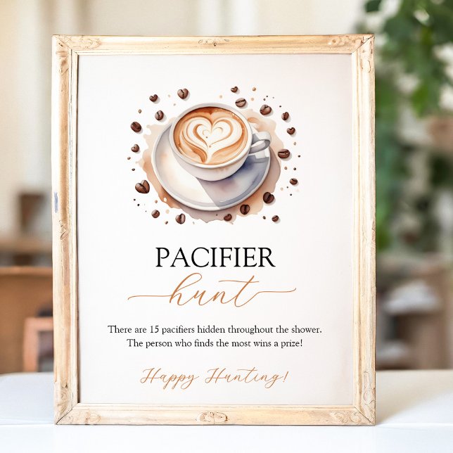 Affiche Bébé est en train de brasser le café Pacifier Jeu  (Créateur téléchargé)