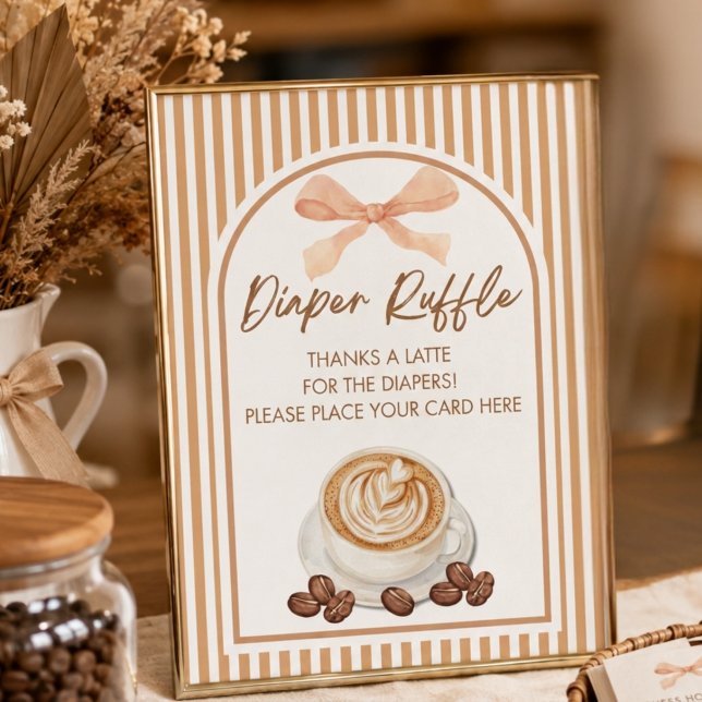 Affiche Bébé est en train de préparer du café Baby Shower  (Créateur téléchargé)