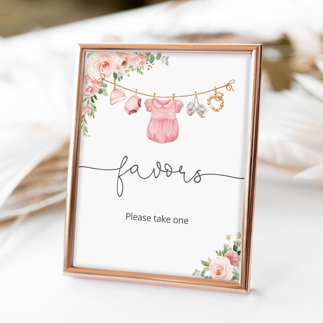 Affiche Bébé fille vêtements faveurs signe (Créateur téléchargé)