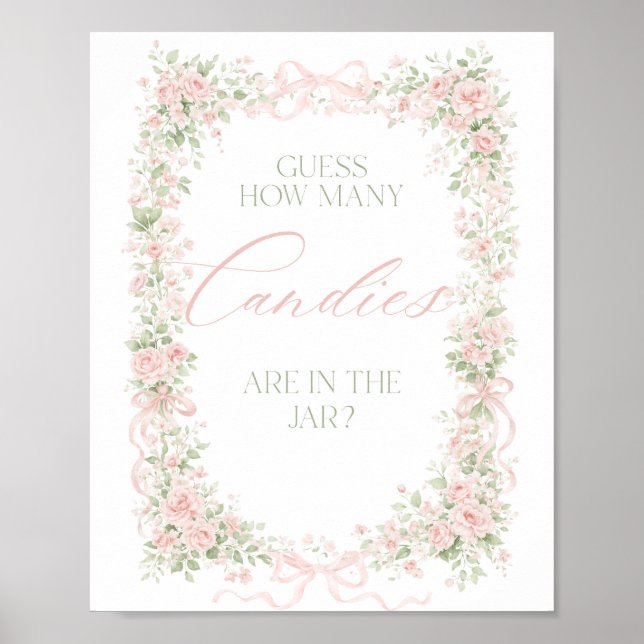 Affiche Bébé Fleur Bows en Fleur Fille Guess Candies Jeu (Devant)