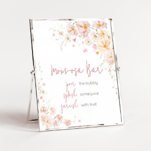 Affiche Bébé Fleur Sauvage en Fleur Fête de Naissance Mama