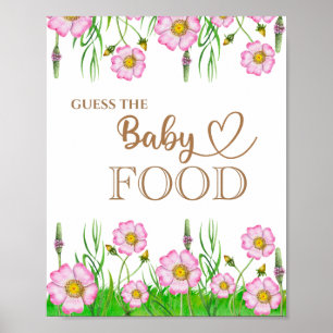 Affiche Bébé fleur sauvage en fleur "Guess the Baby Food"